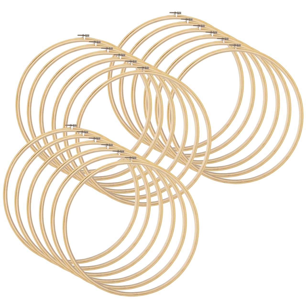 18 Pack: 14" Wooden Embroidery Hoop by Loops & Threads™